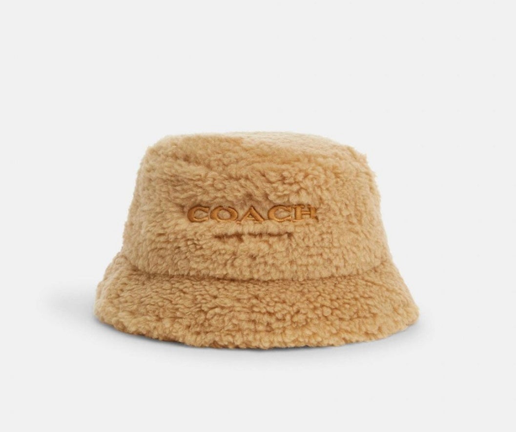 Coach Sherpa Bucket Hat In Caramel In Size XS/S CM750 NWT