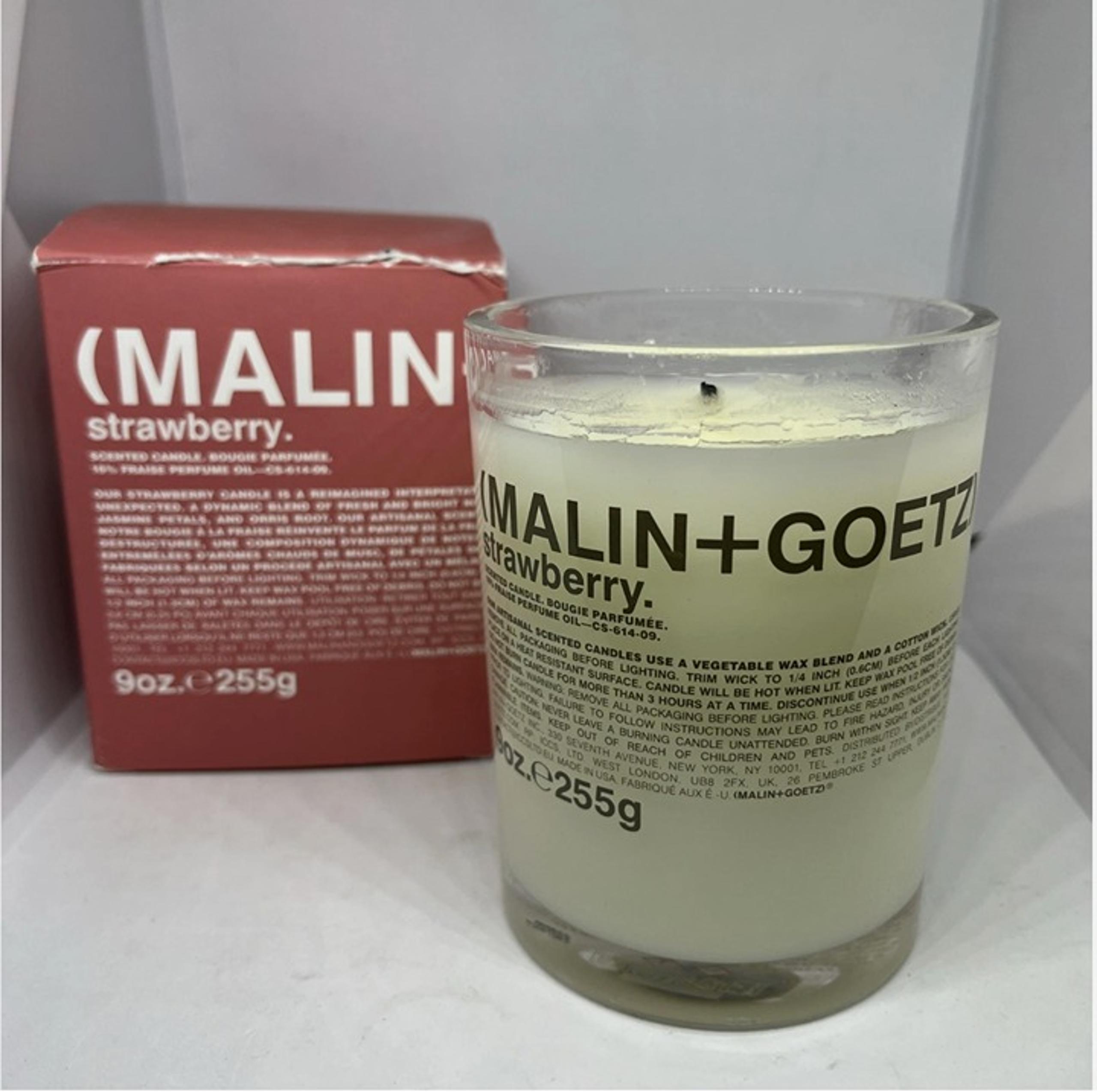 Malin + Goetz Strawberry Scented Candle 9oz Used
