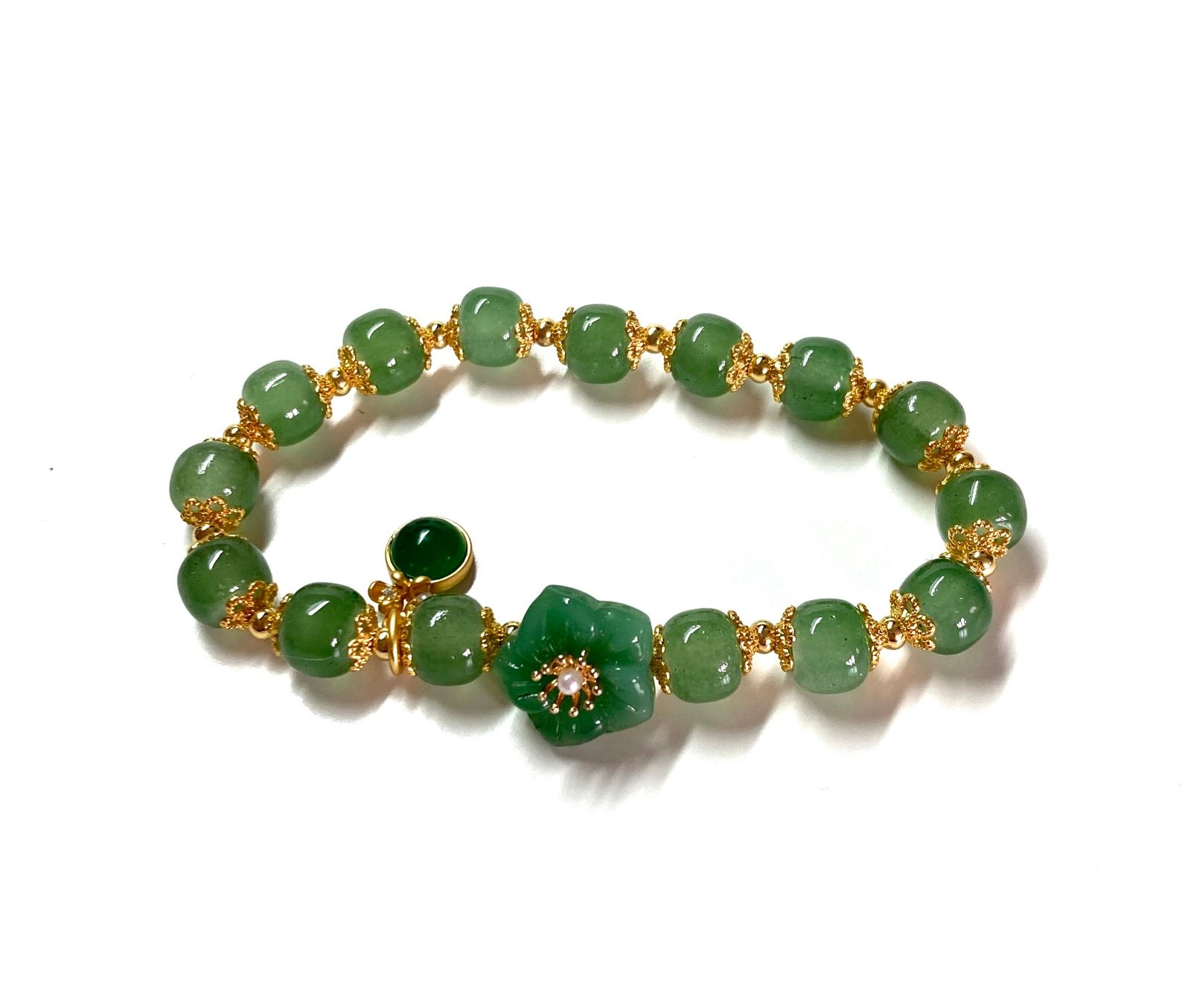 Jade jadeite rose flower lotus bracelet bangle size 3.5-4.5