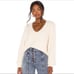 Free People oversized Icing V Neck Ivory Sweater size XS