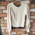 Free People oversized Icing V Neck Ivory Sweater size XS