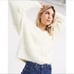 Free People oversized Icing V Neck Ivory Sweater size XS