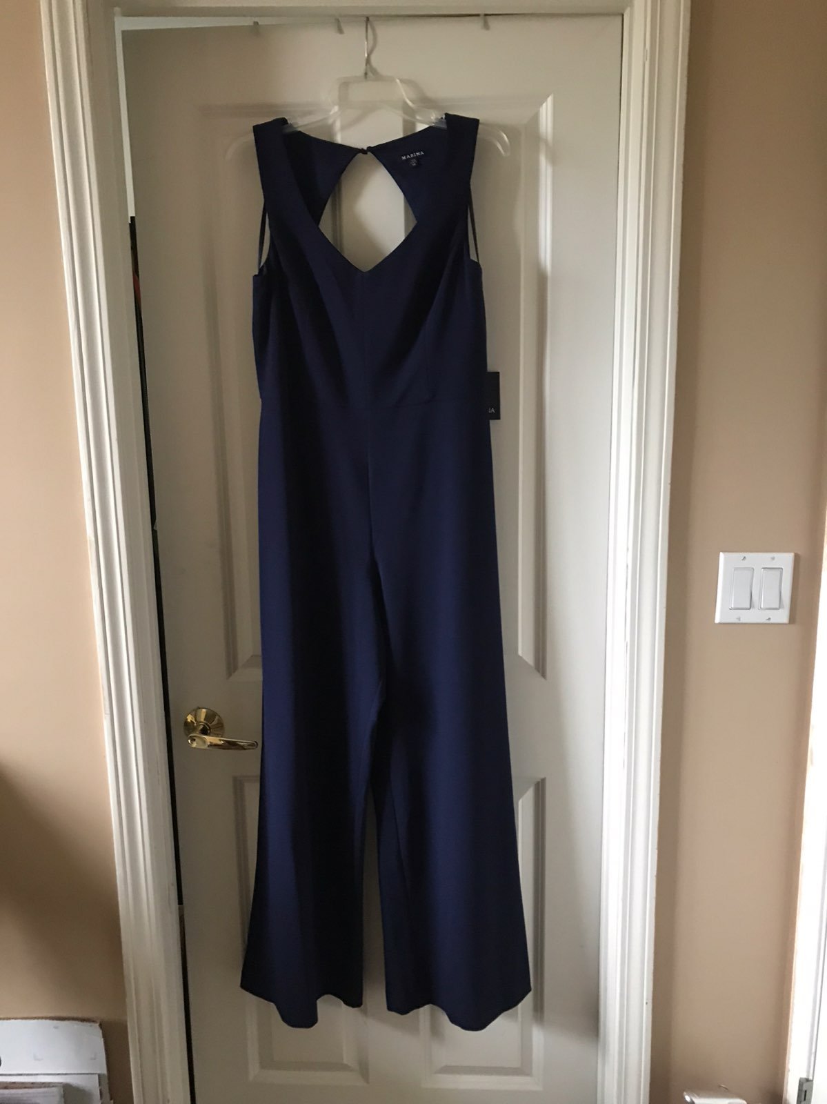 Marina Navy Wide-Leg Jumpsuit Women