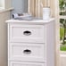 3 Drawers End Storage Wood Side Nightstand-White HW56016WH