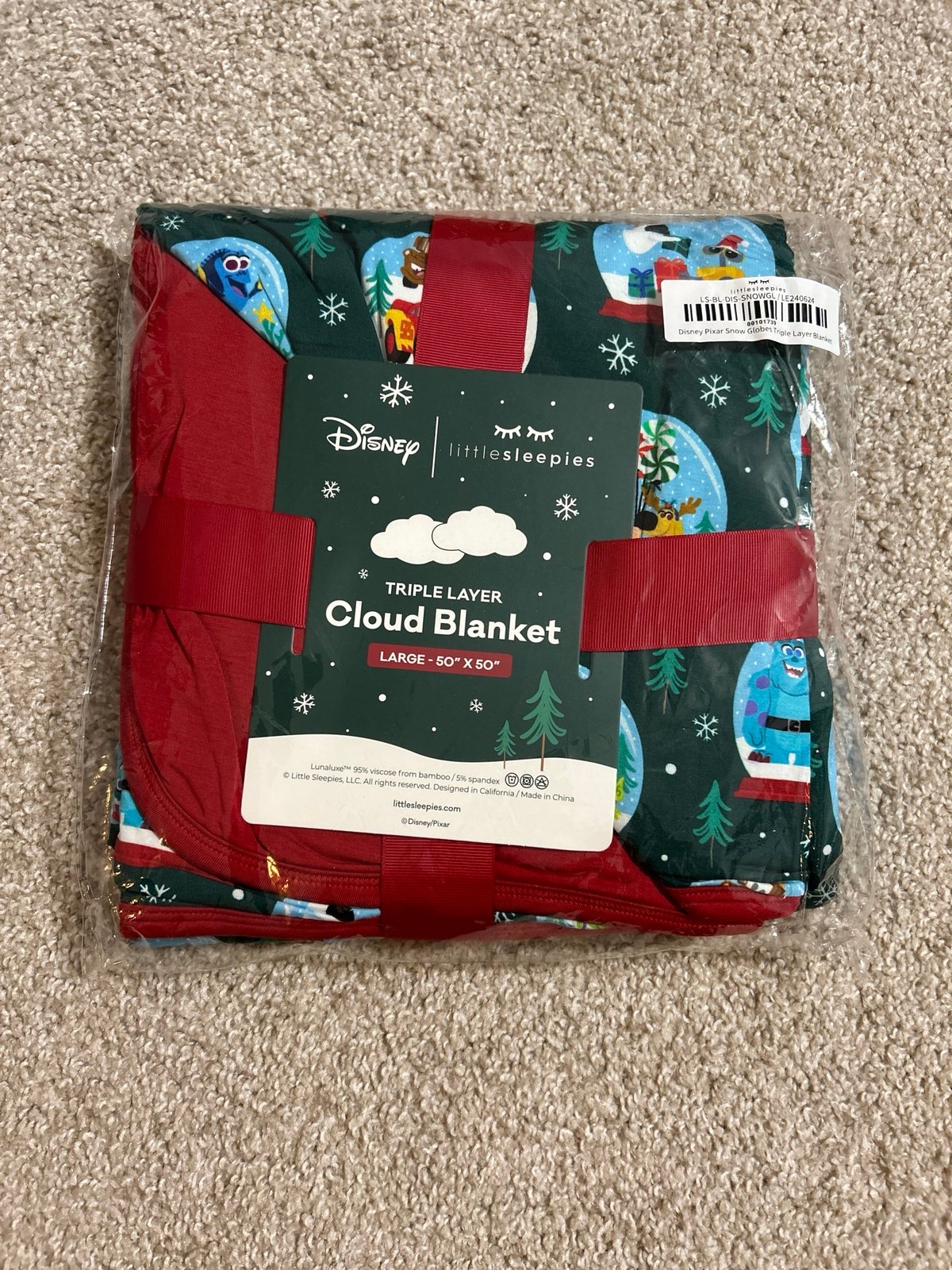 Little Sleepies Disney Pixar Globes Cloud Blanket