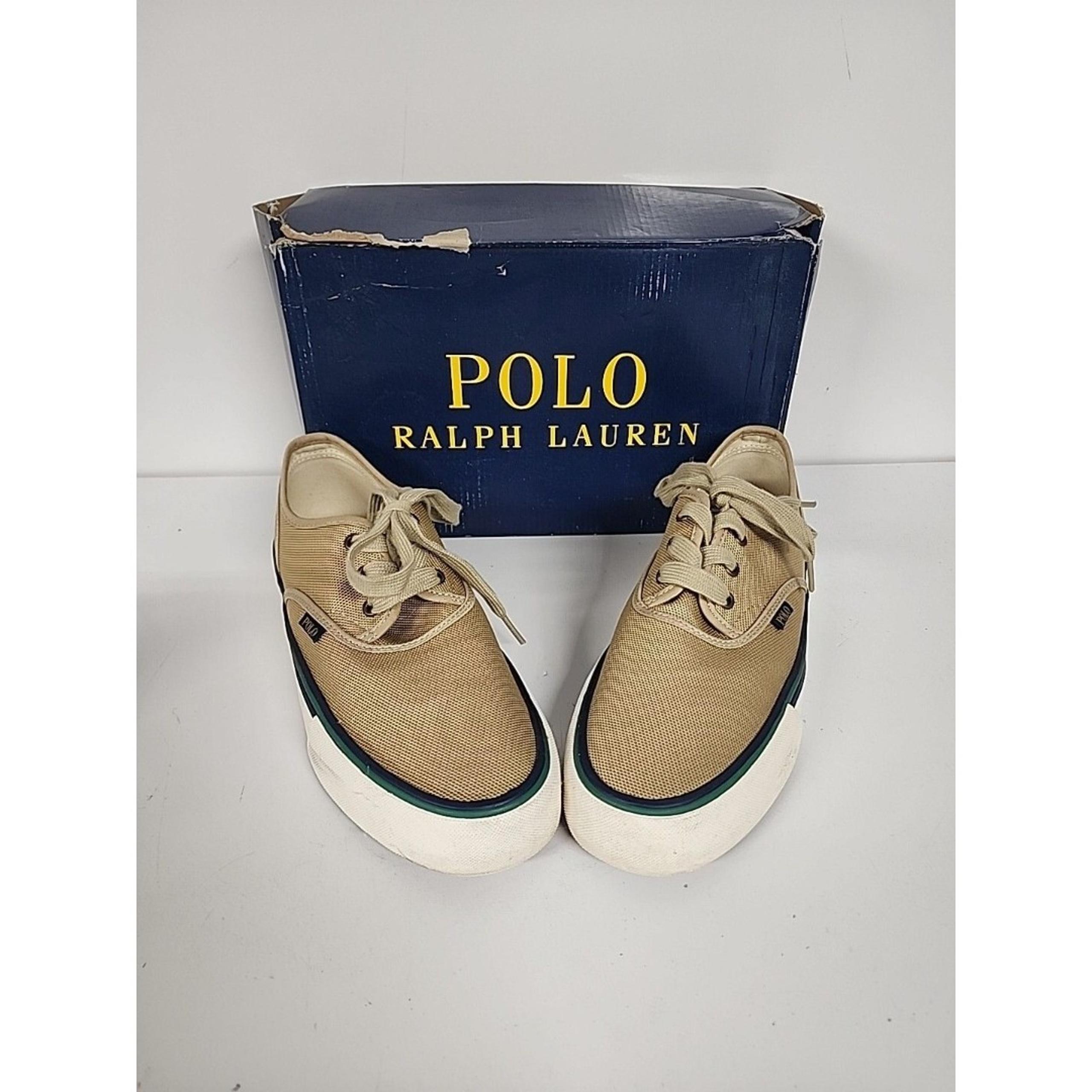 Polo Ralph Lauren Morray Mens Size 9.5D Khaki Casual Classic Shoes