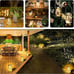 8 Pack Solar Mason Jar Lights Lanterns,Jars & Hangers Included，30LED