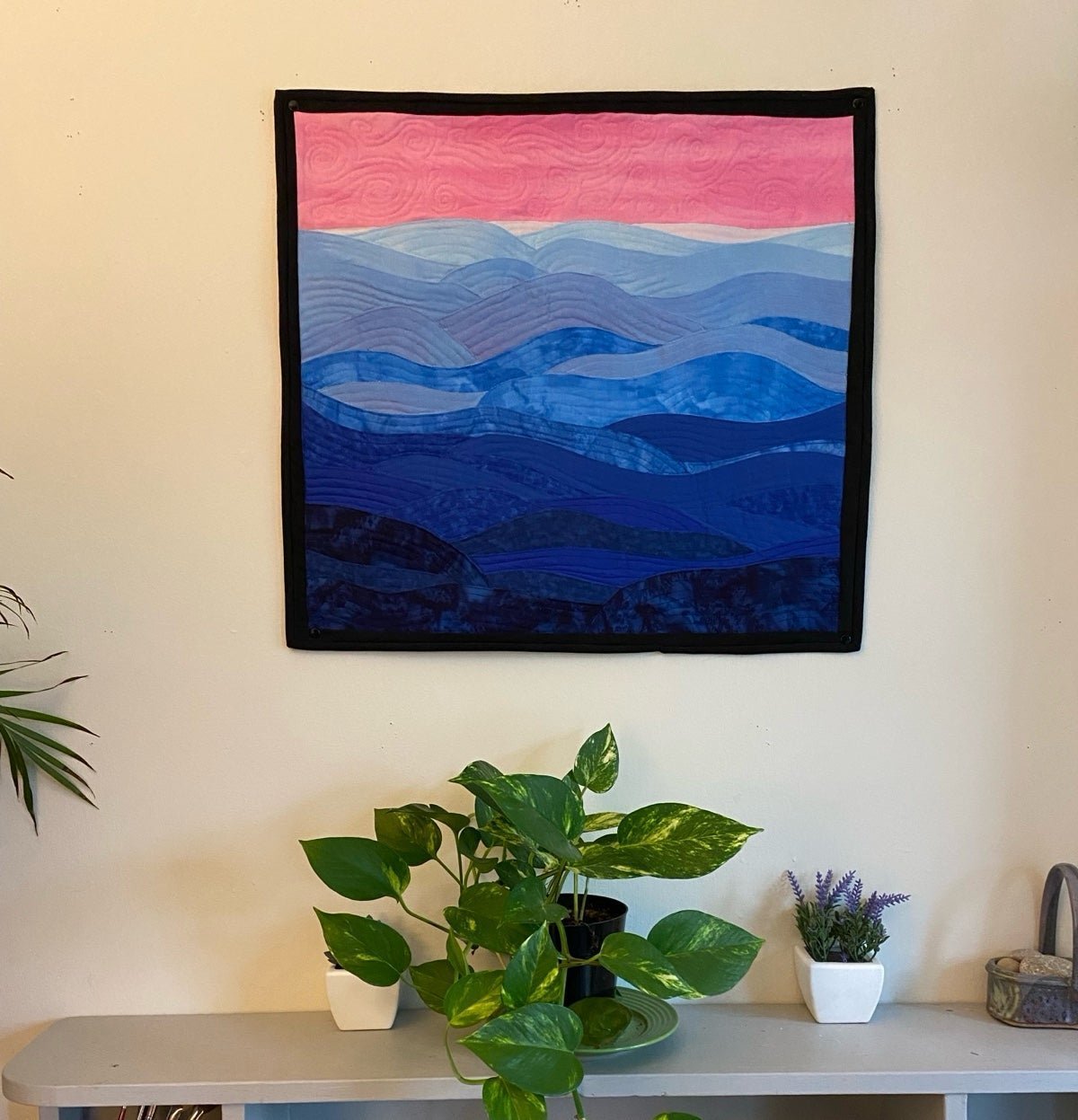 Large Quilted Mountains Wall Hanging