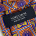 Nordstrom Men's Shop Necktie Orange Gold Blue Geometric 3