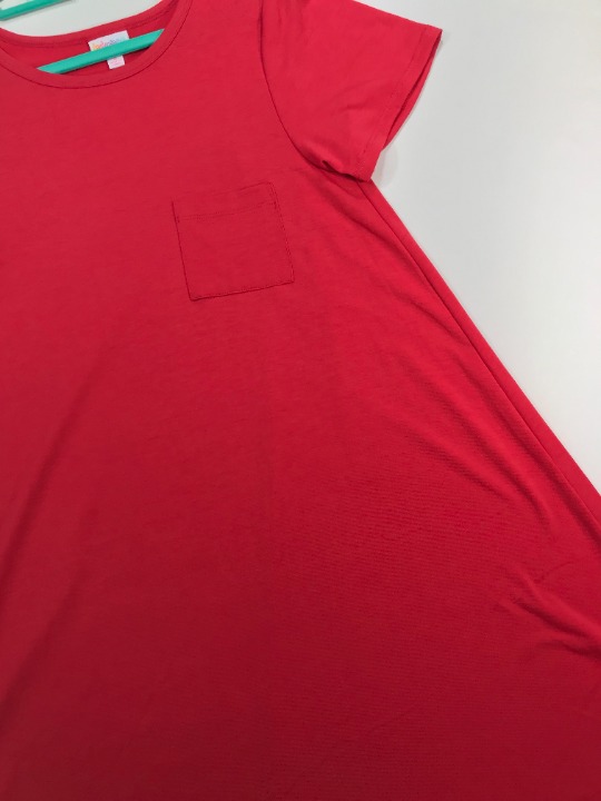 LuLaRoe Carly Solid Raspberry Red Dress