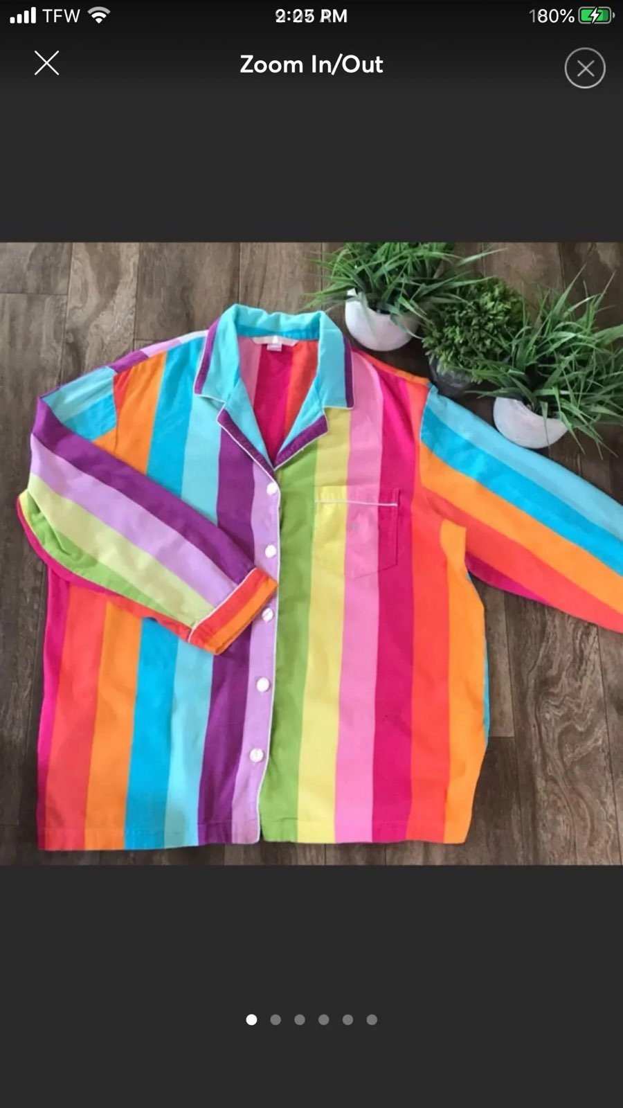 Victoria's Secret Rainbow Pajama Top