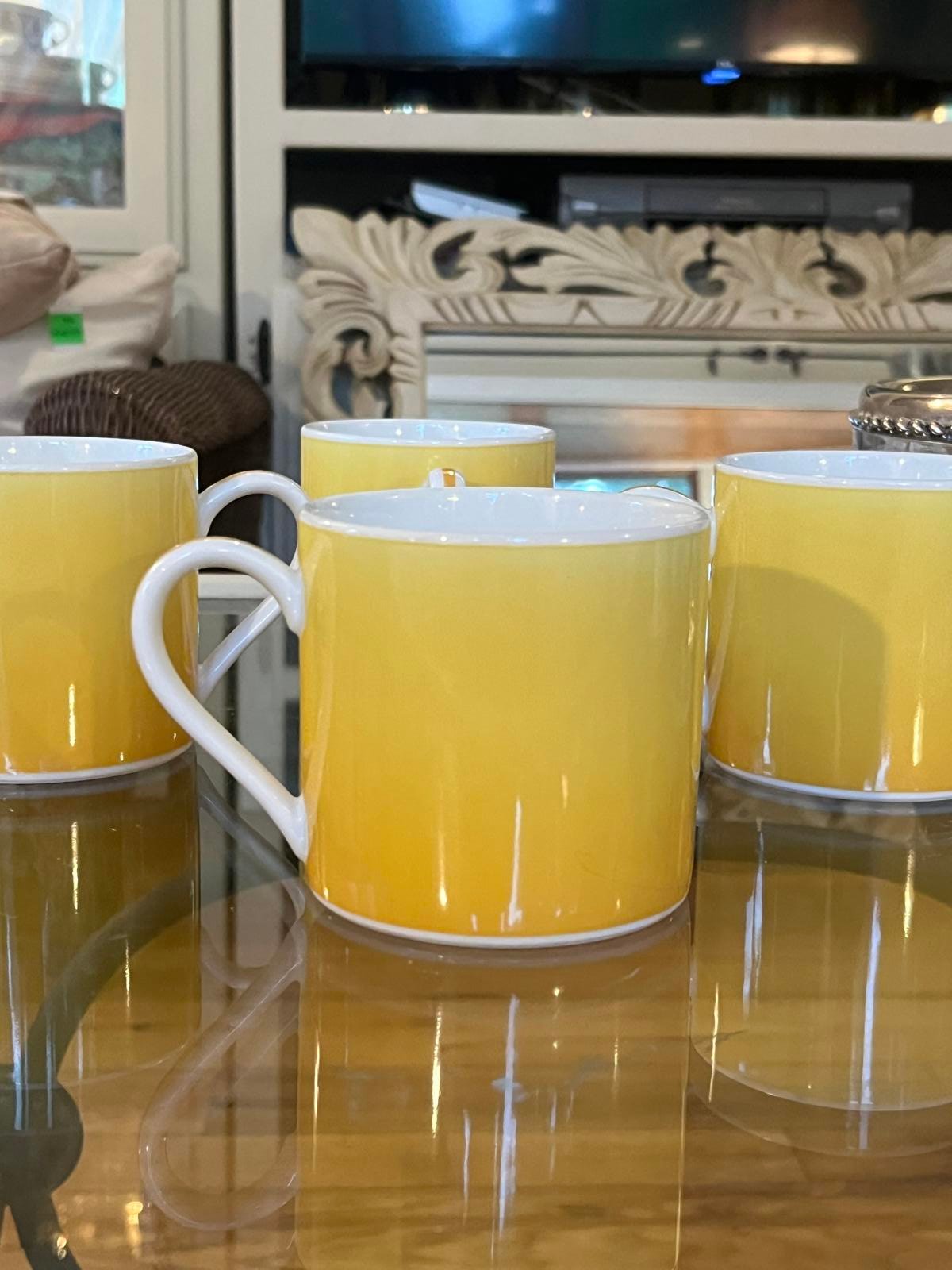Lynn Chase Designs Yellow Ombré Coffee Cups