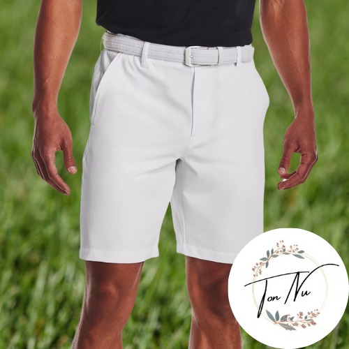 NWT Under Armour Men's Drive Golf Shorts Color: White/Halo Gray Size: 32 DKS70