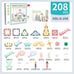 208pcs Kid's Marble Run Premium Set Magnetic Construction Building Blocks Toy