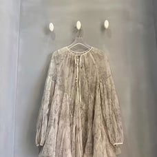 Design sense small gentle wind chiffon print loose top