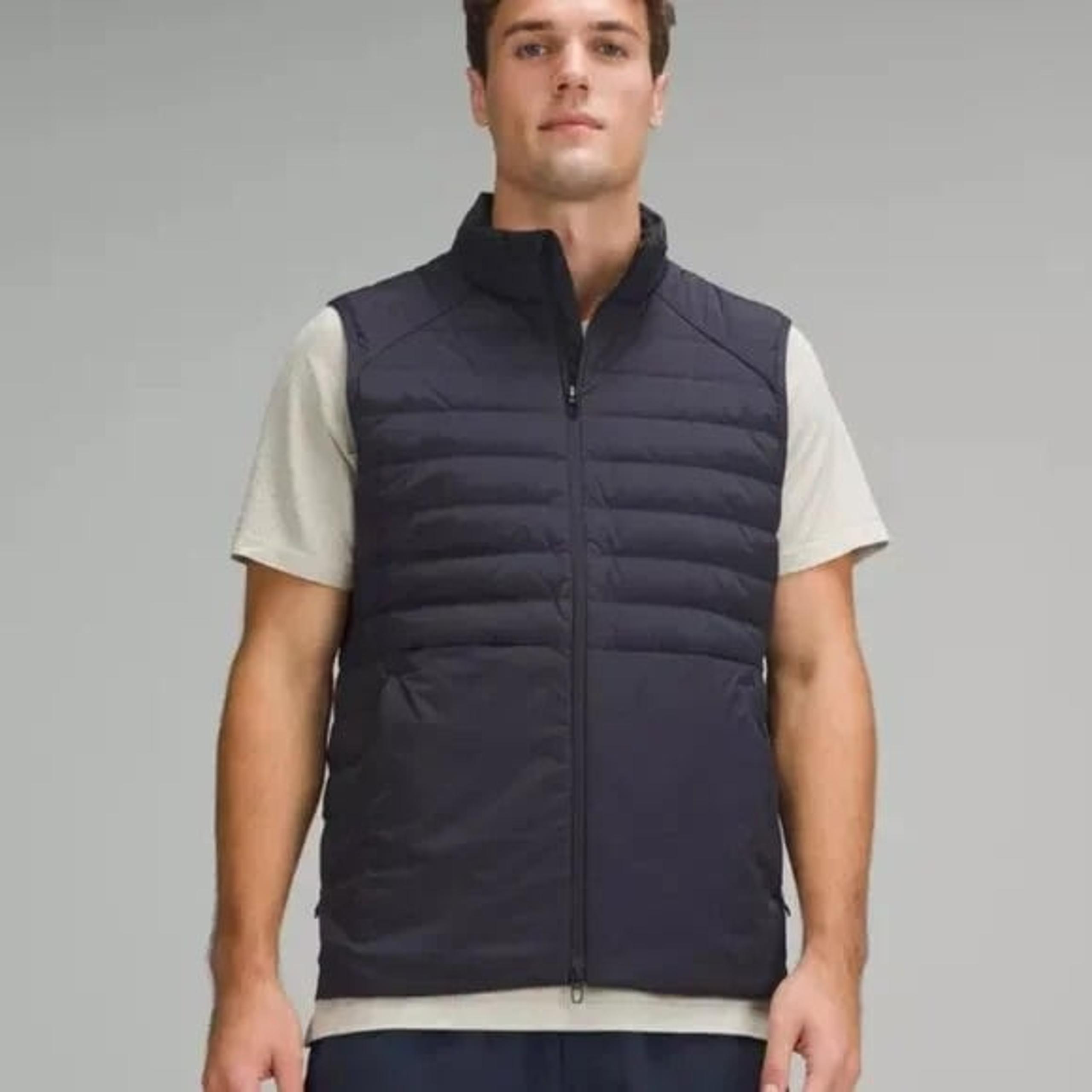 Lululemon Men's Black Down For It All 700 Fill Winter Puffer Vest Size XL