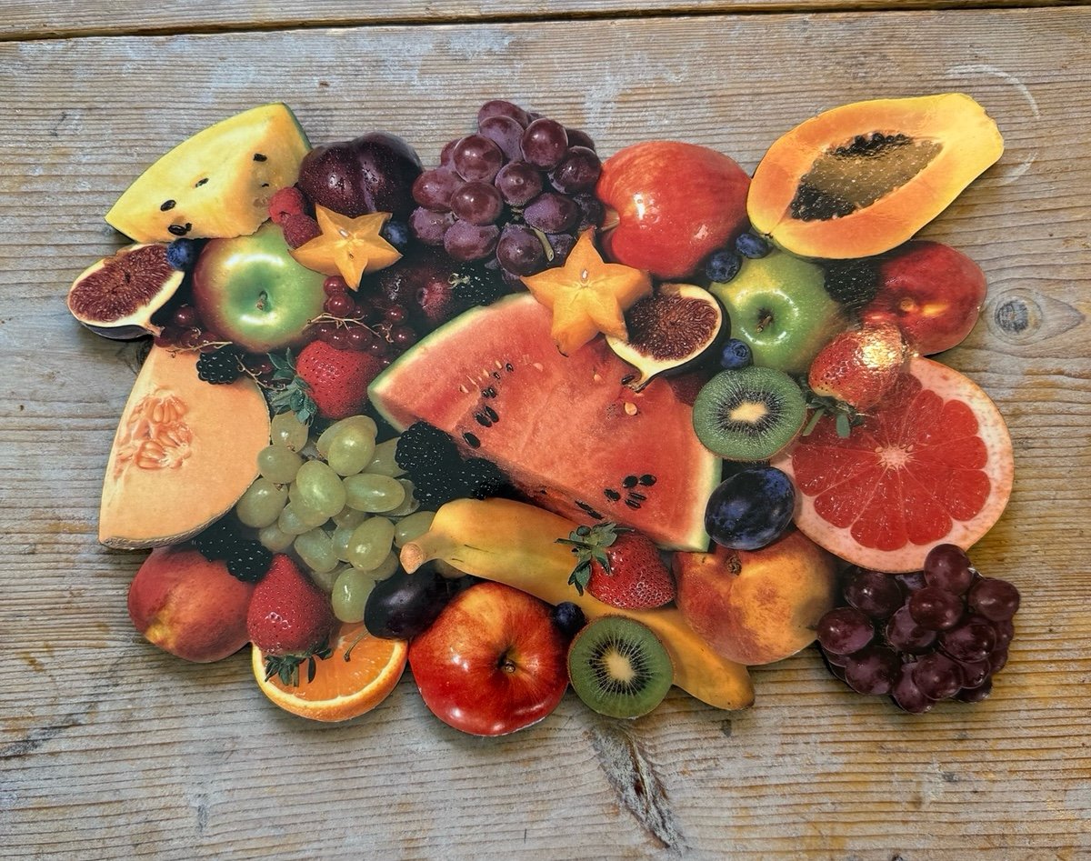 Vintage RARE Fruit Assortment Cutting Board
