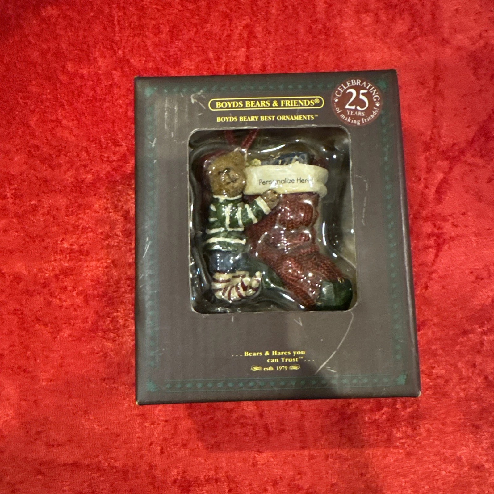 Boyds Bears & Friends “Socksley - The Bearstone Collection Ornaments New