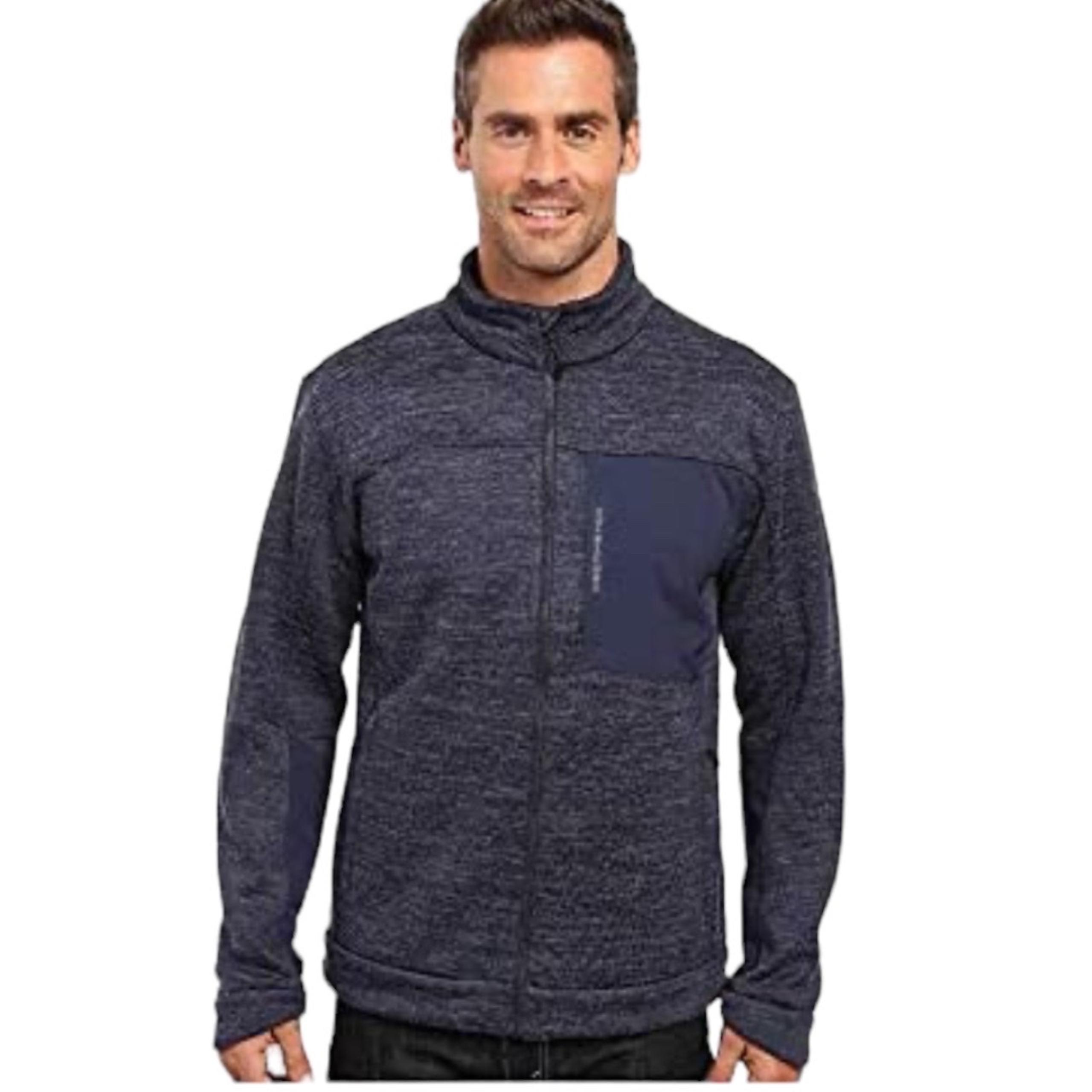 Men’s Obermeyer Blue Gunner Bonded Knit Fleece Lined Jacket size Small