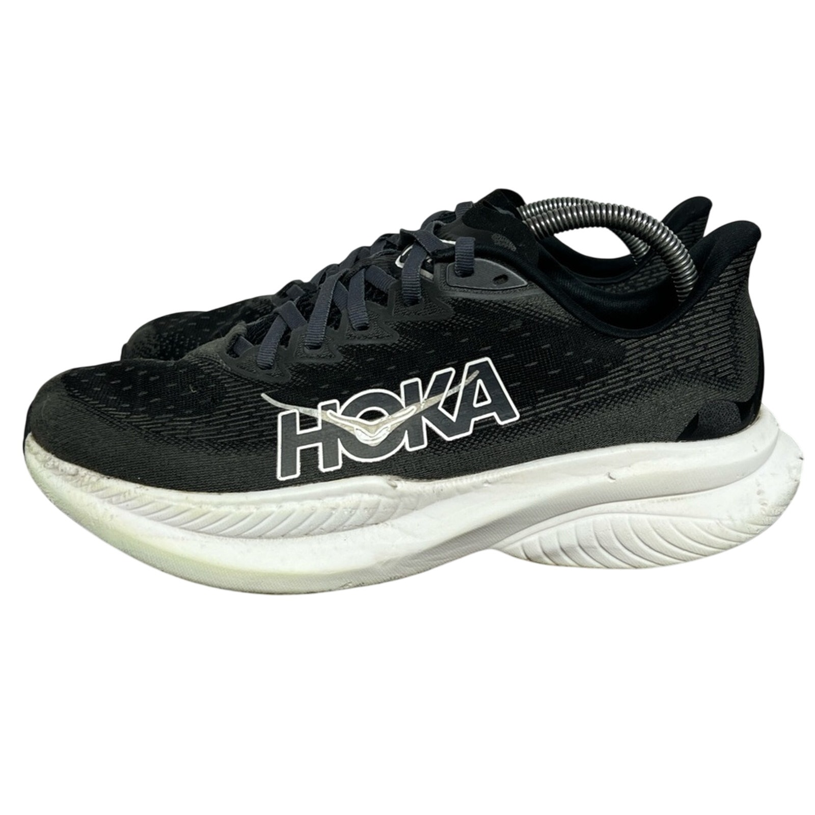 Hoka One One Mach 6 Black White Women's Running Racing Shoes Size 10 B NICE