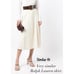 Ralph Lauren vintage midi rayon blend cream skirt size 10