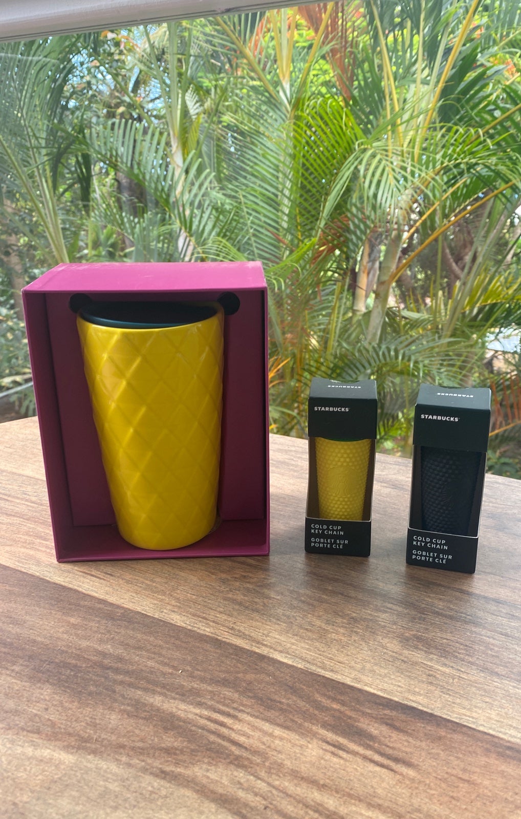 Brand new Starbucks Hawaii Collection cold cup keychain and ceramic mug