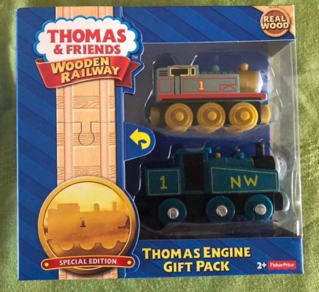 Fisher Price Thomas the Train Wooden Thomas Engine Gift Pack! New!