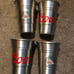 Coors Light Beer Double Sided Logo 22 oz Reusable Aluminum Cup Set Of 4 NEW