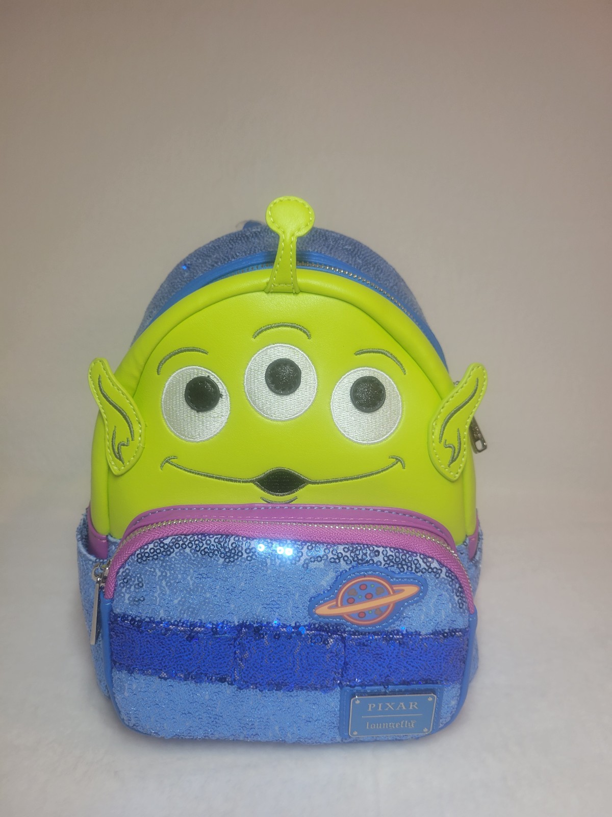 Loungefly Mini Backpack Pixar Alien with Sequins NWT!