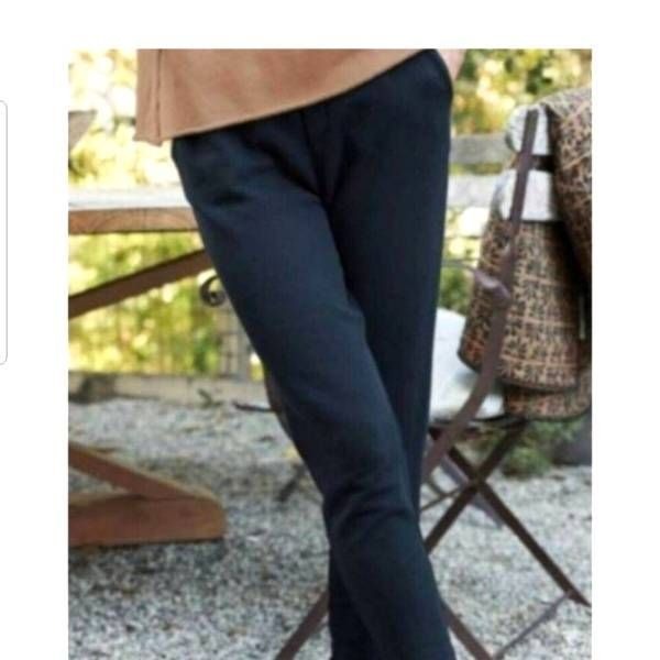 FRANK & EILEEN tulip ankle sweatpant in black sz Large