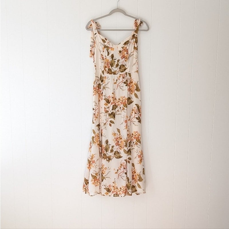 NWT Reformation Nadira Bella Floral Fit & Flare Midi Dress, size 8