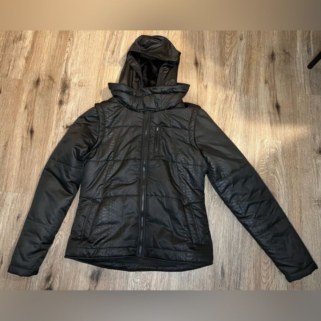 895 Performance Equinox Men’s Puffer Jacket Black Quilted Jacket Hooded Small