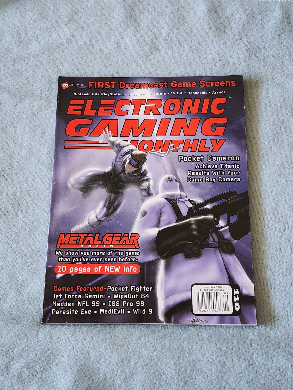 Electronic Gaming Monthly Magazine No. 110 September 1998 Exceptional Condition