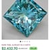 GORGEOUS‼️VVSI 7.80CTW. PRINCESS-CUT Blue & White CERTIFIED Diamond Ring