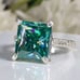 GORGEOUS‼️VVSI 7.80CTW. PRINCESS-CUT Blue & White CERTIFIED Diamond Ring