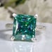 GORGEOUS‼️VVSI 7.80CTW. PRINCESS-CUT Blue & White CERTIFIED Diamond Ring