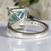 GORGEOUS‼️VVSI 7.80CTW. PRINCESS-CUT Blue & White CERTIFIED Diamond Ring