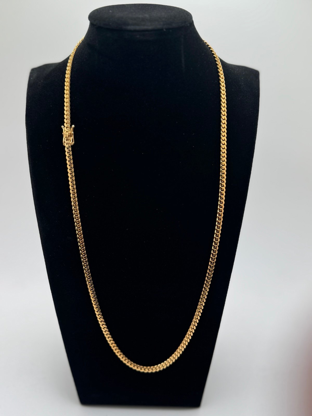 14k Gold OS Handmade Miami Cuban Link Chain 24” 4mm 26.88 Grams