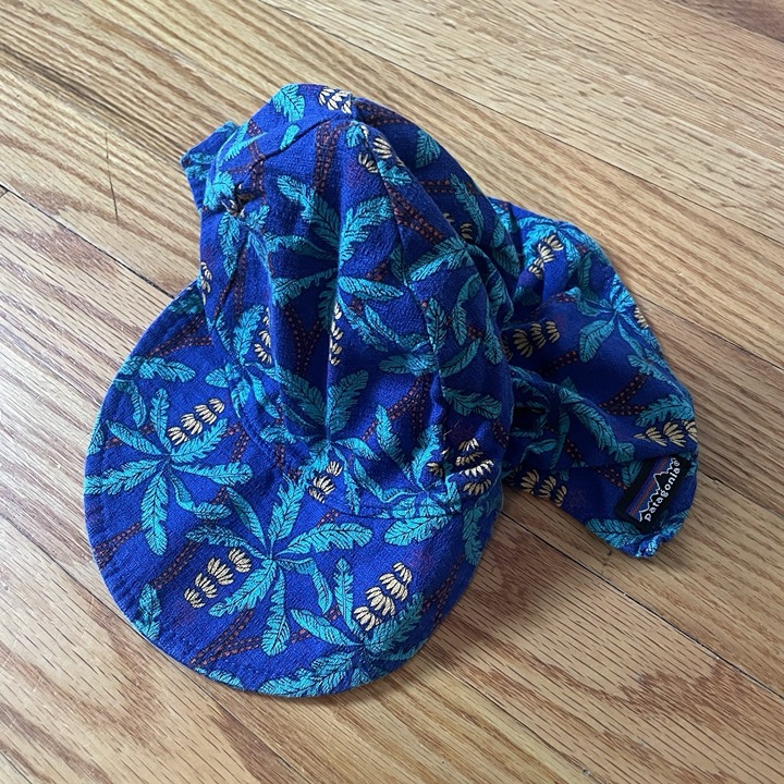 Vintage Patagonia Sun Swim Hat Kids Boys Size L Palm Tree Beach - USA - Rare