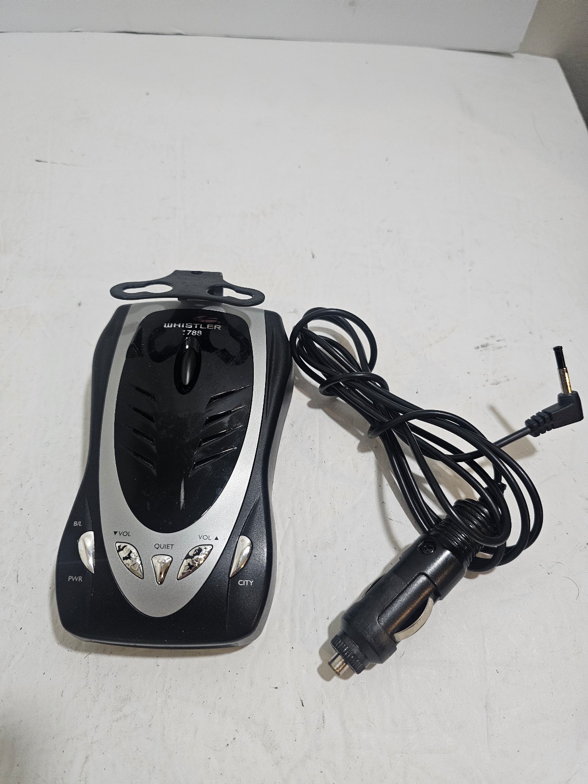 Whistler 1788 Radar Detector Scanner Tested w Plug And Bracket No Mount