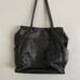 HOBO Black Tote Bag Leather Fringe Accent Double Strap