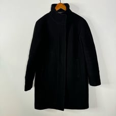 J. Crew Black Cocoon Coat in Stadium Cloth by Nello Gori Size 2