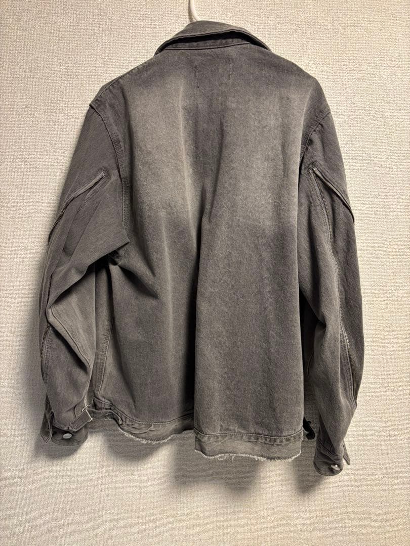 Grancy】 Zip Design Denim Shirt Jacket