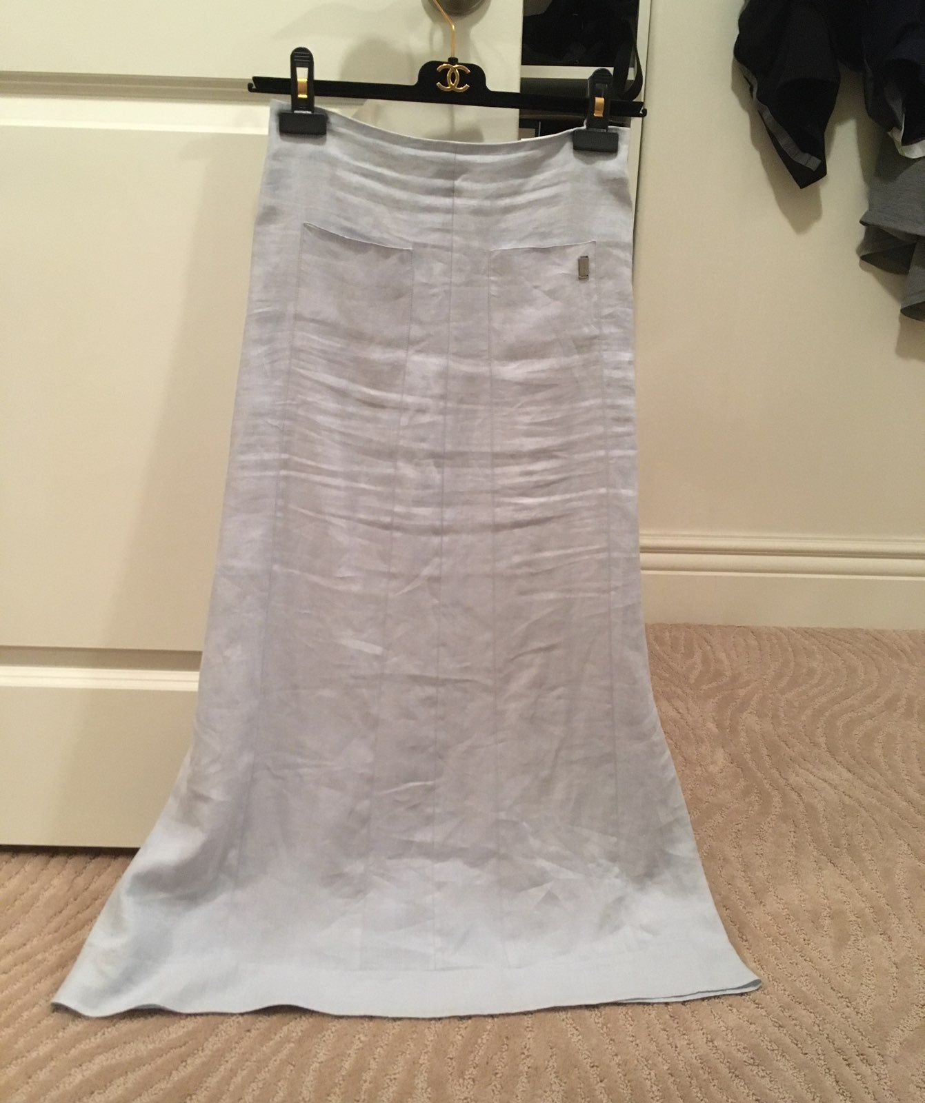 Chanel linen long skirt