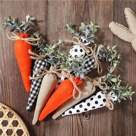 8 Pcs Easter Carrot Fabric Carrot Toy Artificial Carrot Rustic Nonwoven