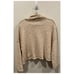FREE PEOPLE Beige Turtleneck Oversized Knit Sweater
