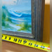 Signed Lighthouse Ocean Beach Nautical Painting Raw Pine Frame Vintage Lighthous