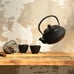 Cast Iron Teapot Set with Infuser, Japanese Tea Set and Cups, Japanese Green Tea