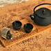 Cast Iron Teapot Set with Infuser, Japanese Tea Set and Cups, Japanese Green Tea