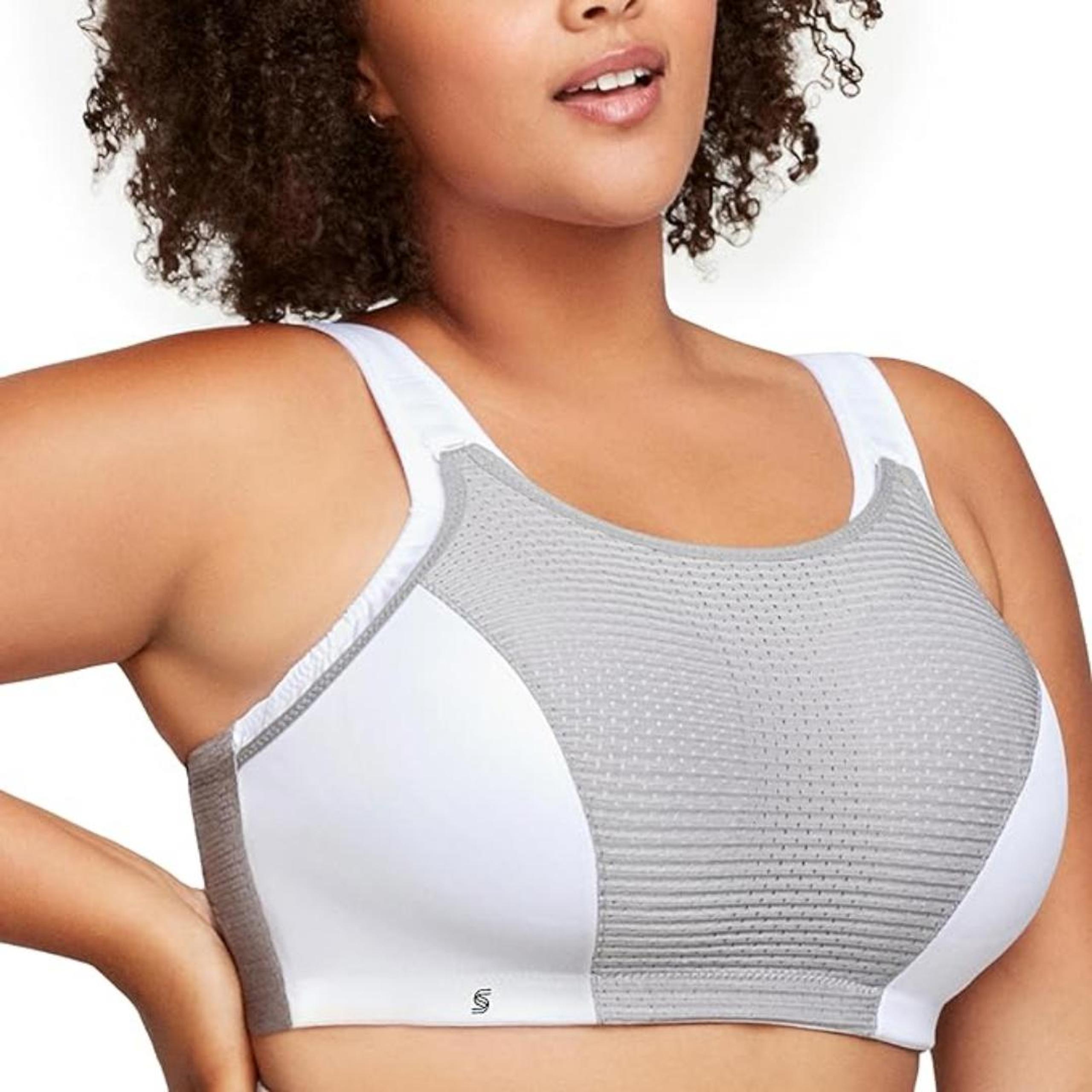 NWOT Glamorise Women's Double-Layer Custom-Control Sport Bra, 42C